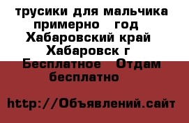 трусики для мальчика примерно 1 год - Хабаровский край, Хабаровск г. Бесплатное » Отдам бесплатно   